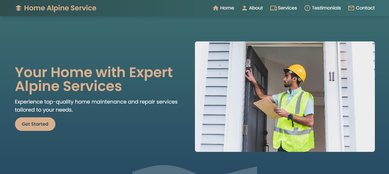 Home Alpine Service Website Design