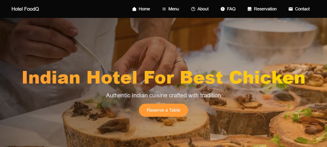 Indian Restaurant Website 