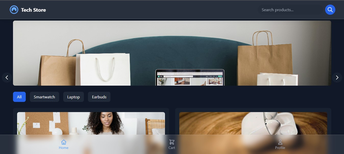 Tech Store Website Design