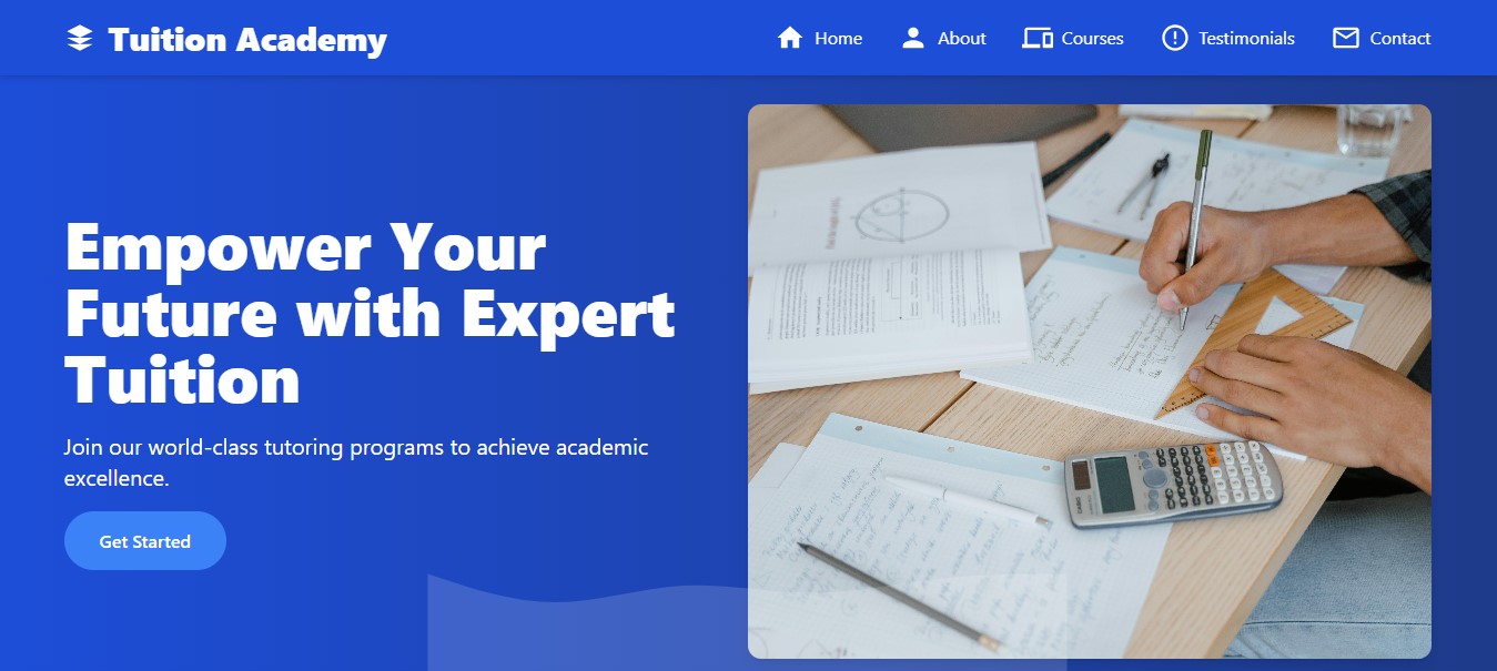 Tuition Academy Website Design